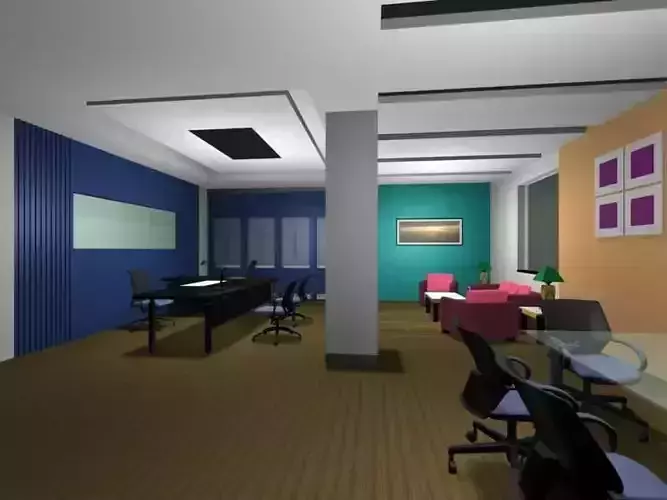 Luxury architectural Hall Lobby 3D model