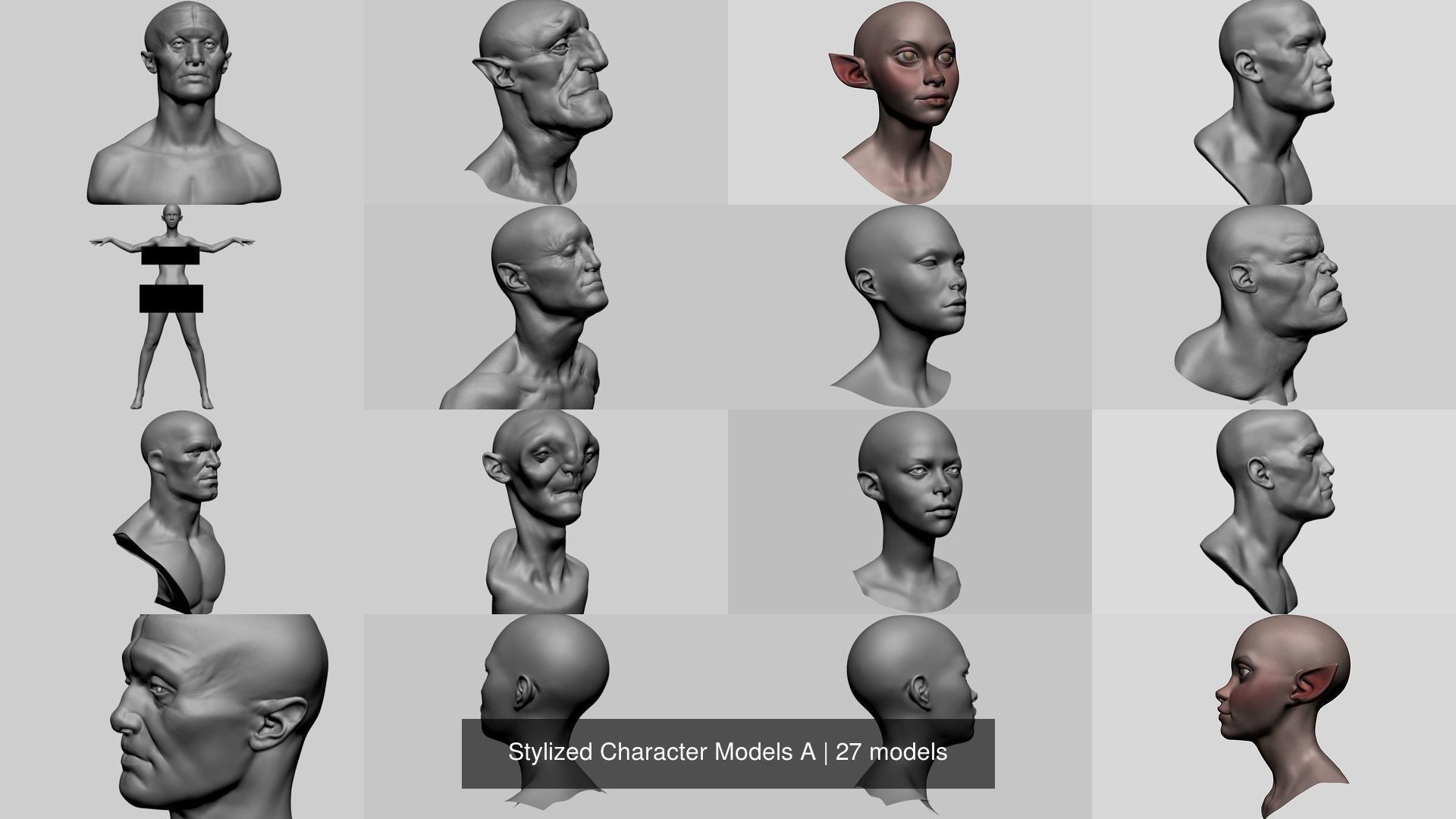 Stylized Character Models A 3D Model Collection_2