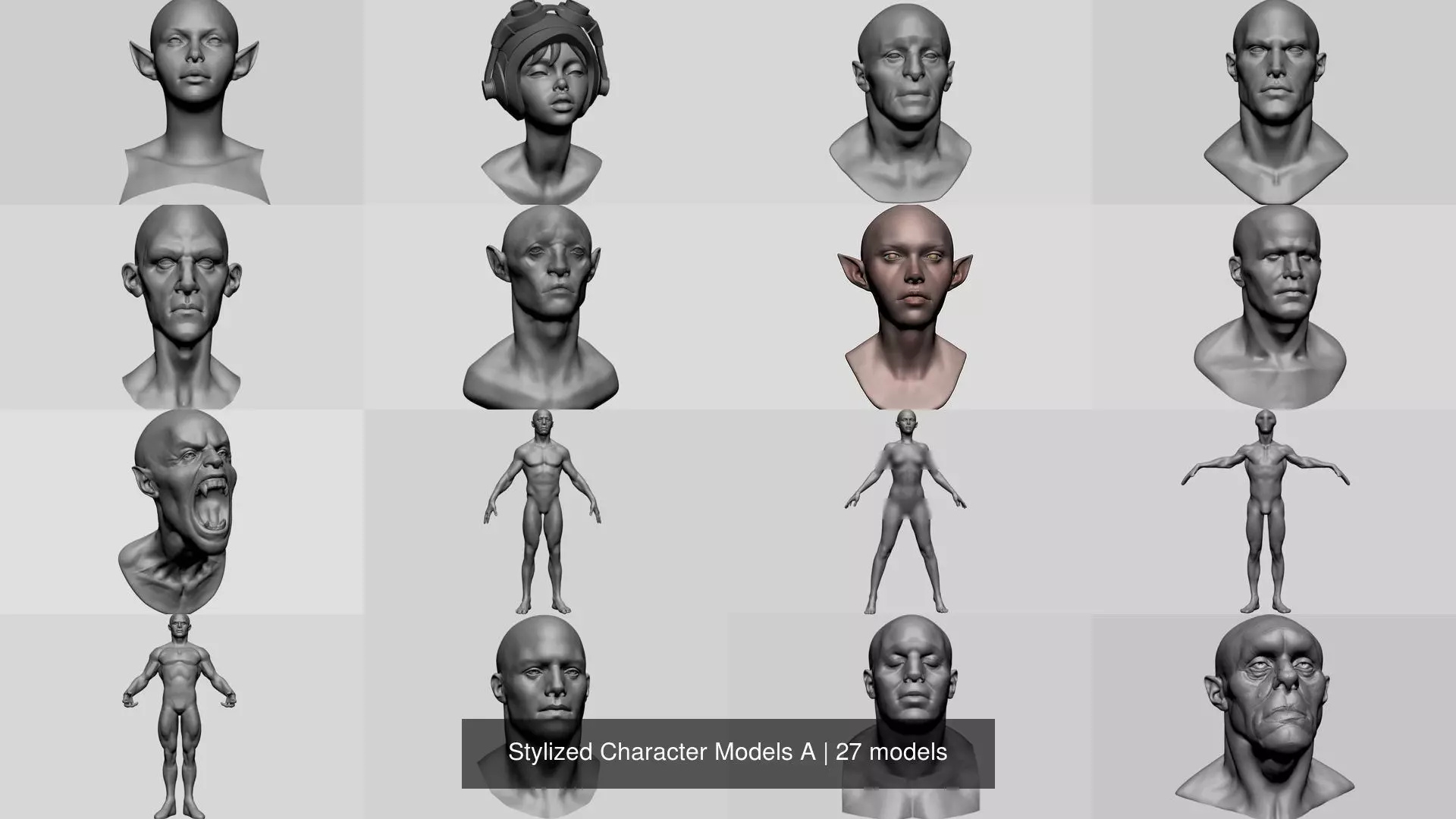 Stylized Character Models A 3D Model Collection_0