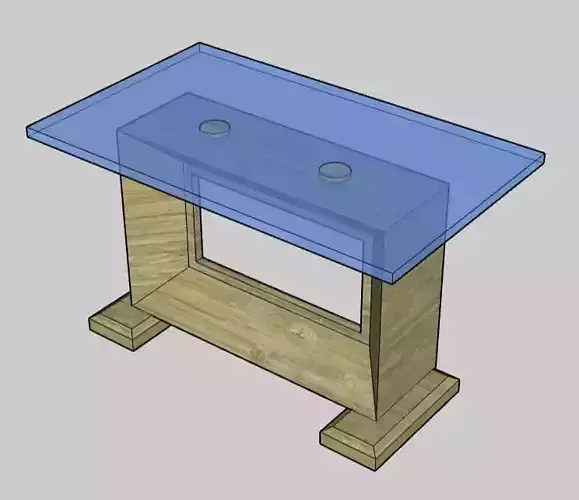 Table with glass top