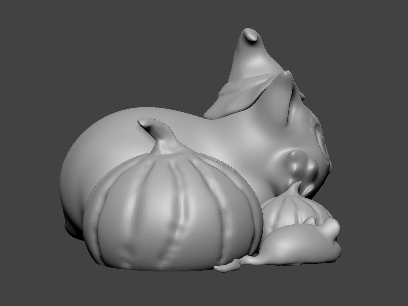 Halloween cat 3D print model_7
