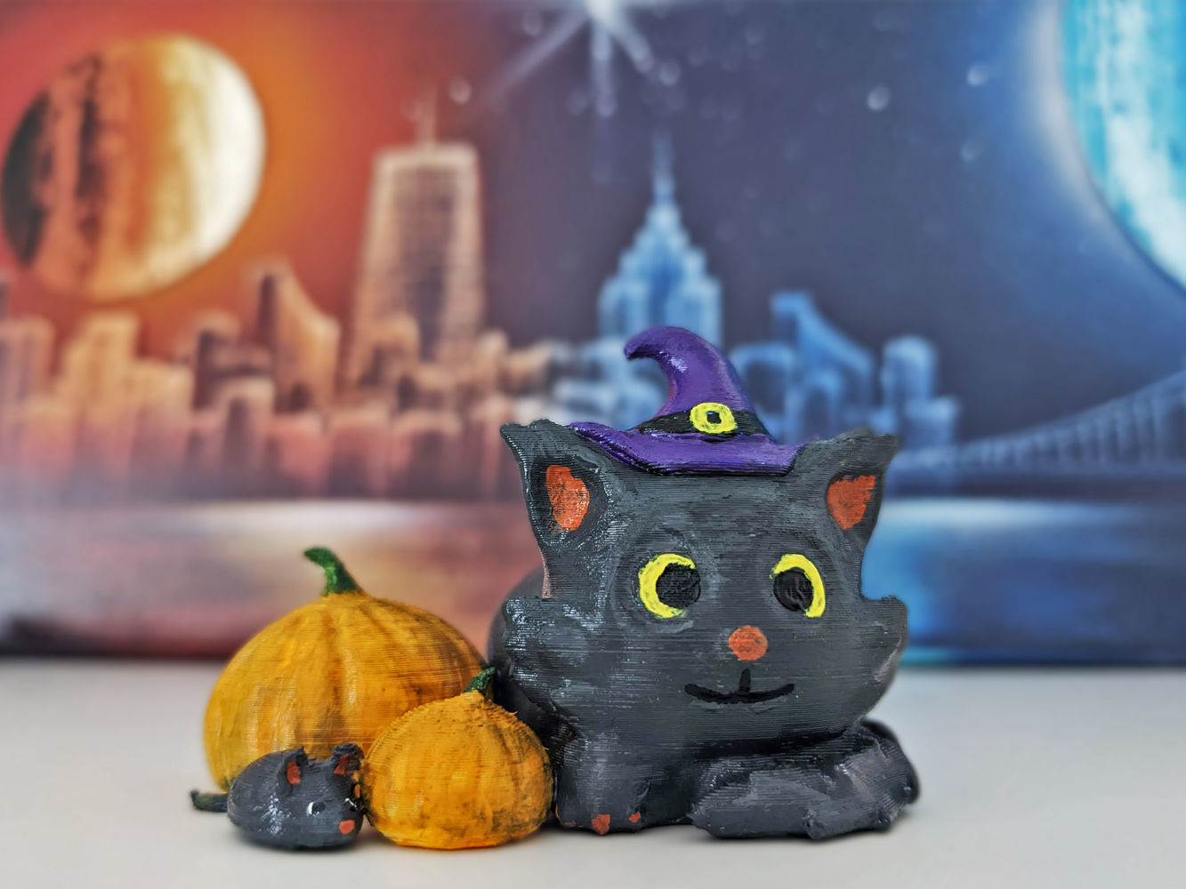 Halloween cat 3D print model_1