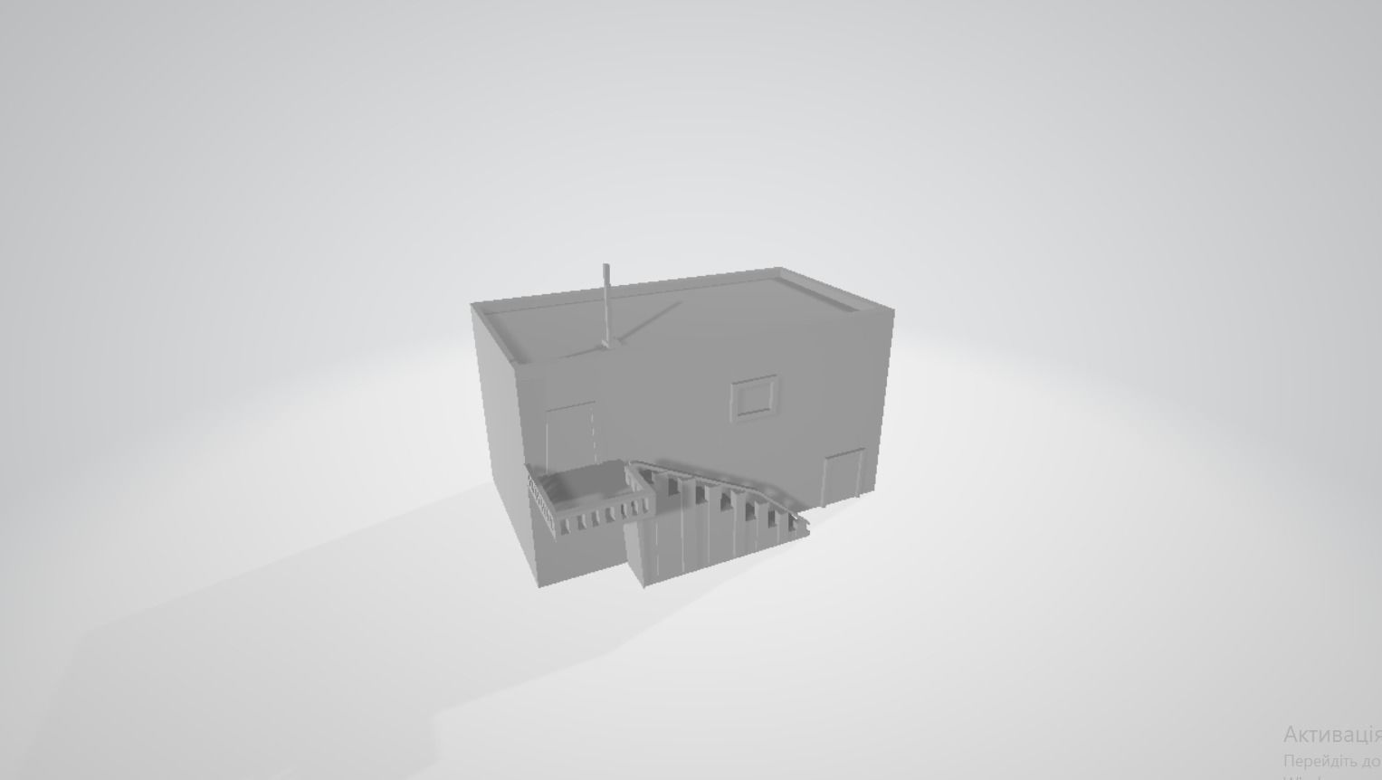 Home No Texture Low-poly 3D model_2