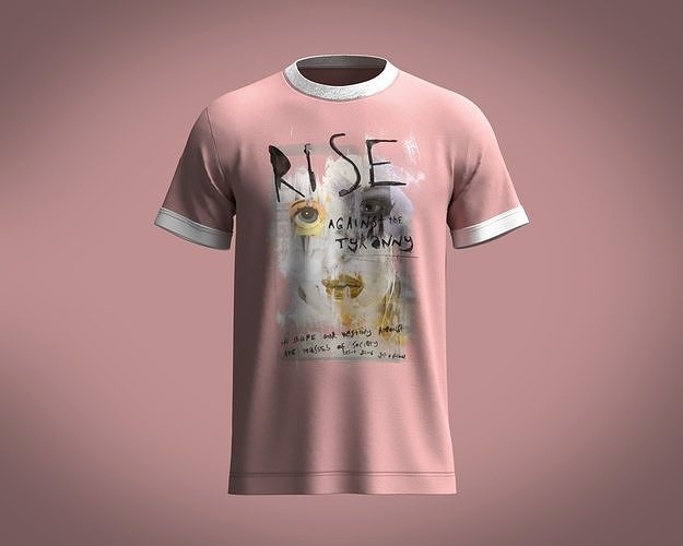 T-Shirt RISE 3D model | CGTrader