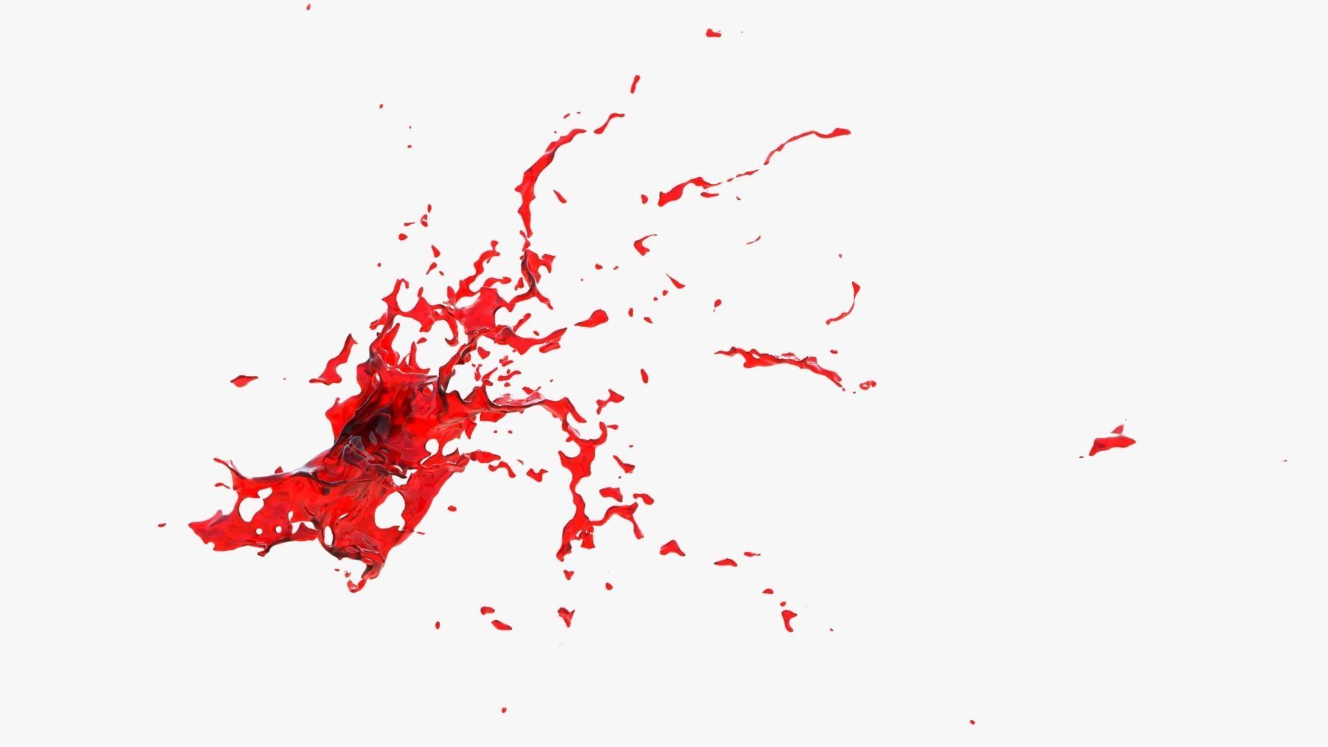 Animated Blood Burst 2 3D model_2
