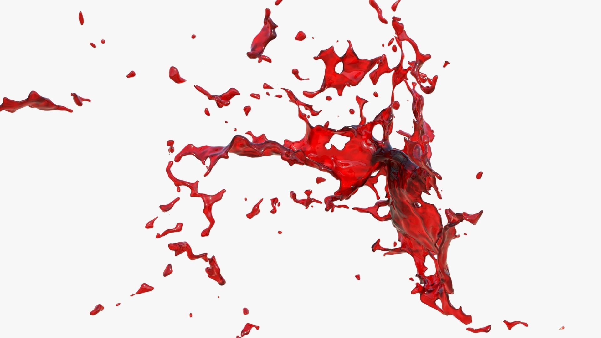 Animated Blood Burst 2 3D model_9