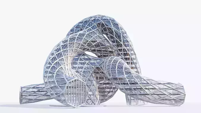 Futuristic Architectural Structure Building