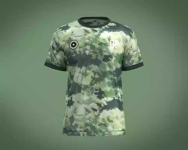 Soccer Green Jersey Player-01