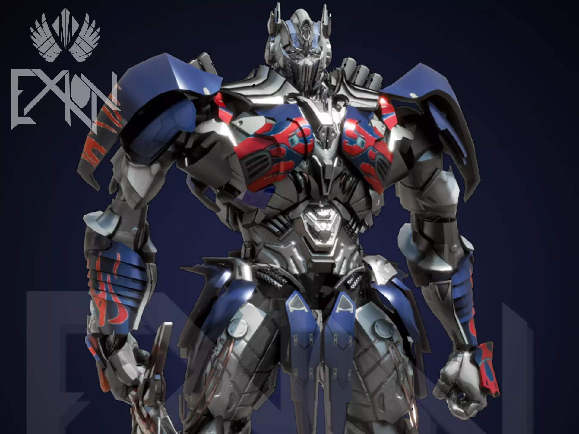 Transformers Optimus Prime DLX TLK Low-poly 3D model_0