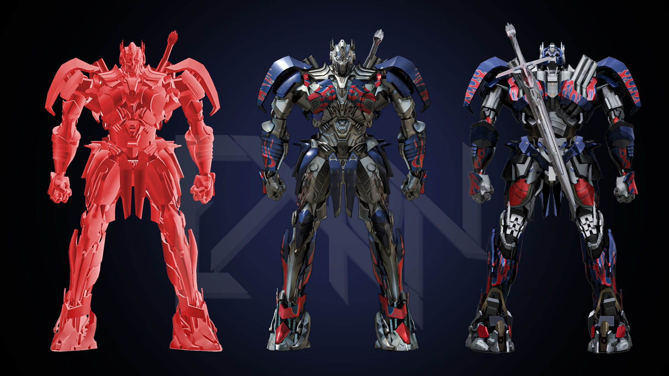 3D model Transformers Optimus Prime DLX TLK VR / AR / lowpoly CGTrader