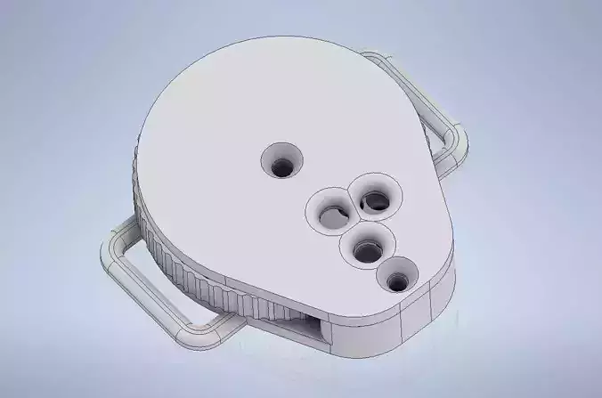 indexed pellet box for 59 pellets 3D print model