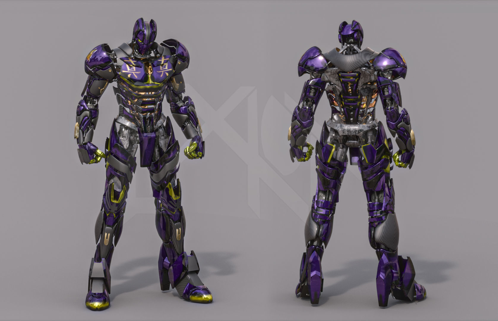 EX-01 Shinjitsu Low-poly 3D model_5