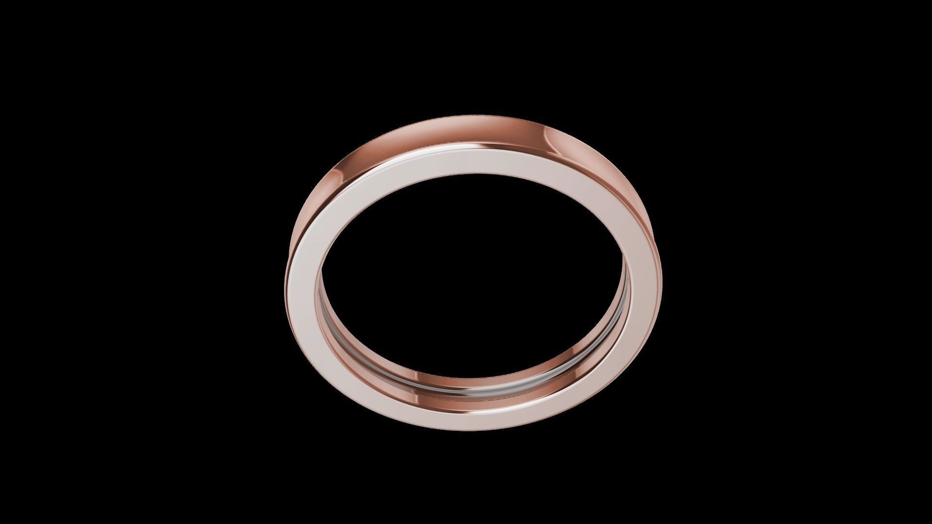 4 sizes plain profile wedding band stl verified 3D print model_75