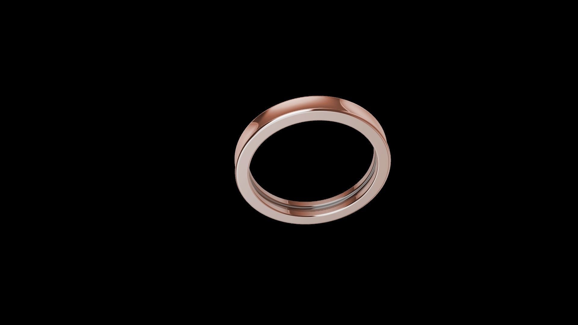 4 sizes plain profile wedding band stl verified 3D print model_73