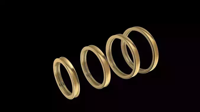 18 plain profile wedding band stl verified