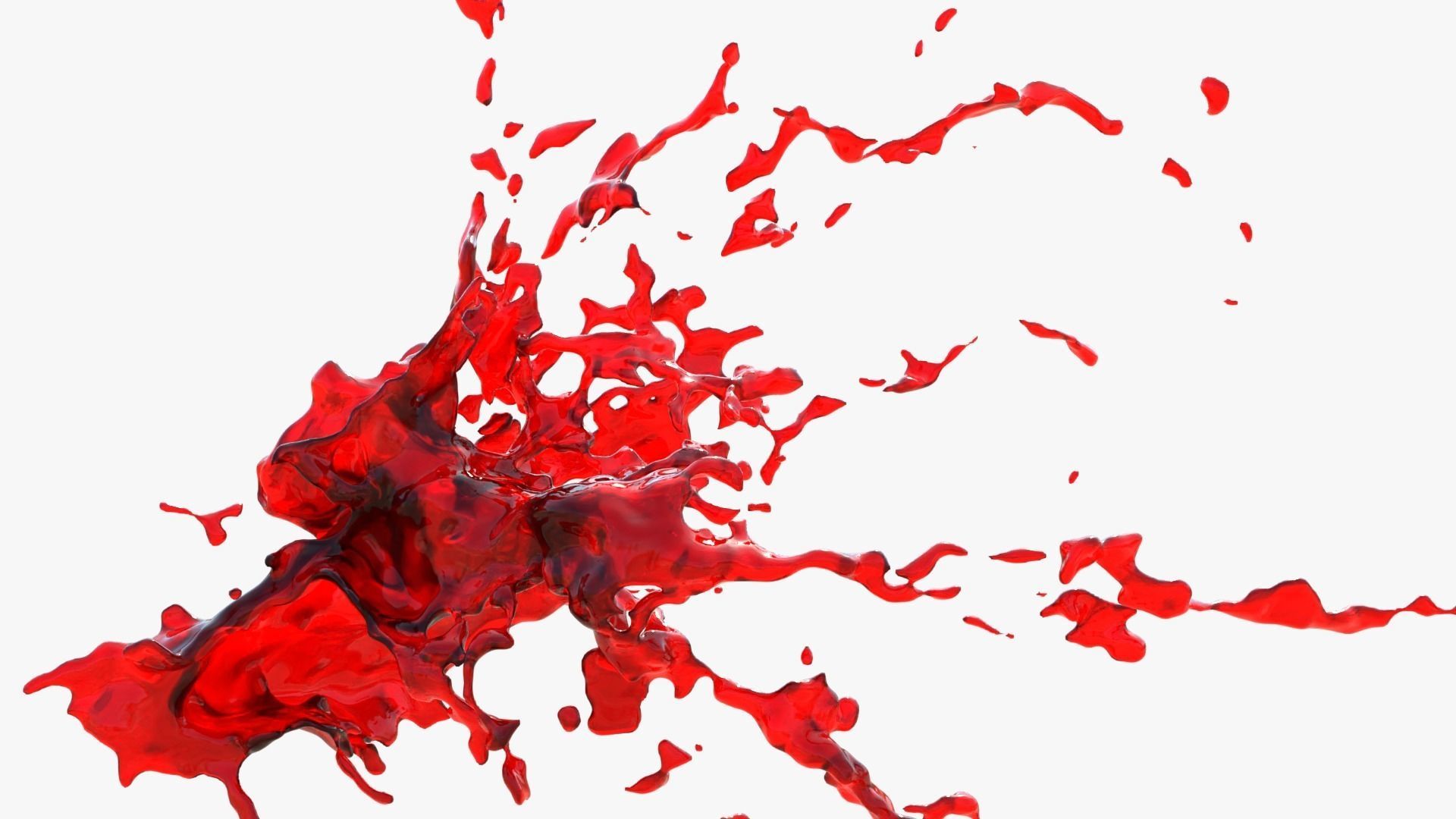 Animated Blood Burst 1 3D model_2