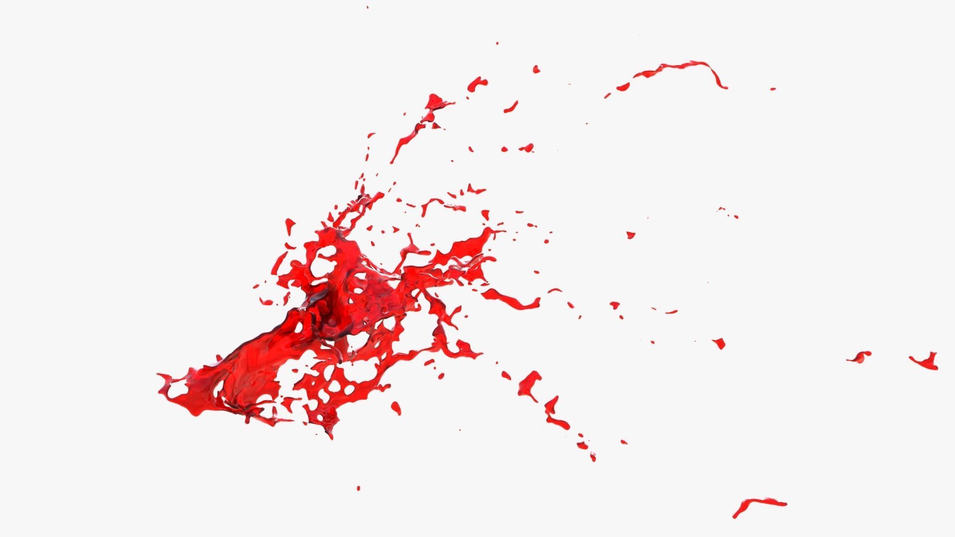 Animated Blood Burst 1 3D model_5