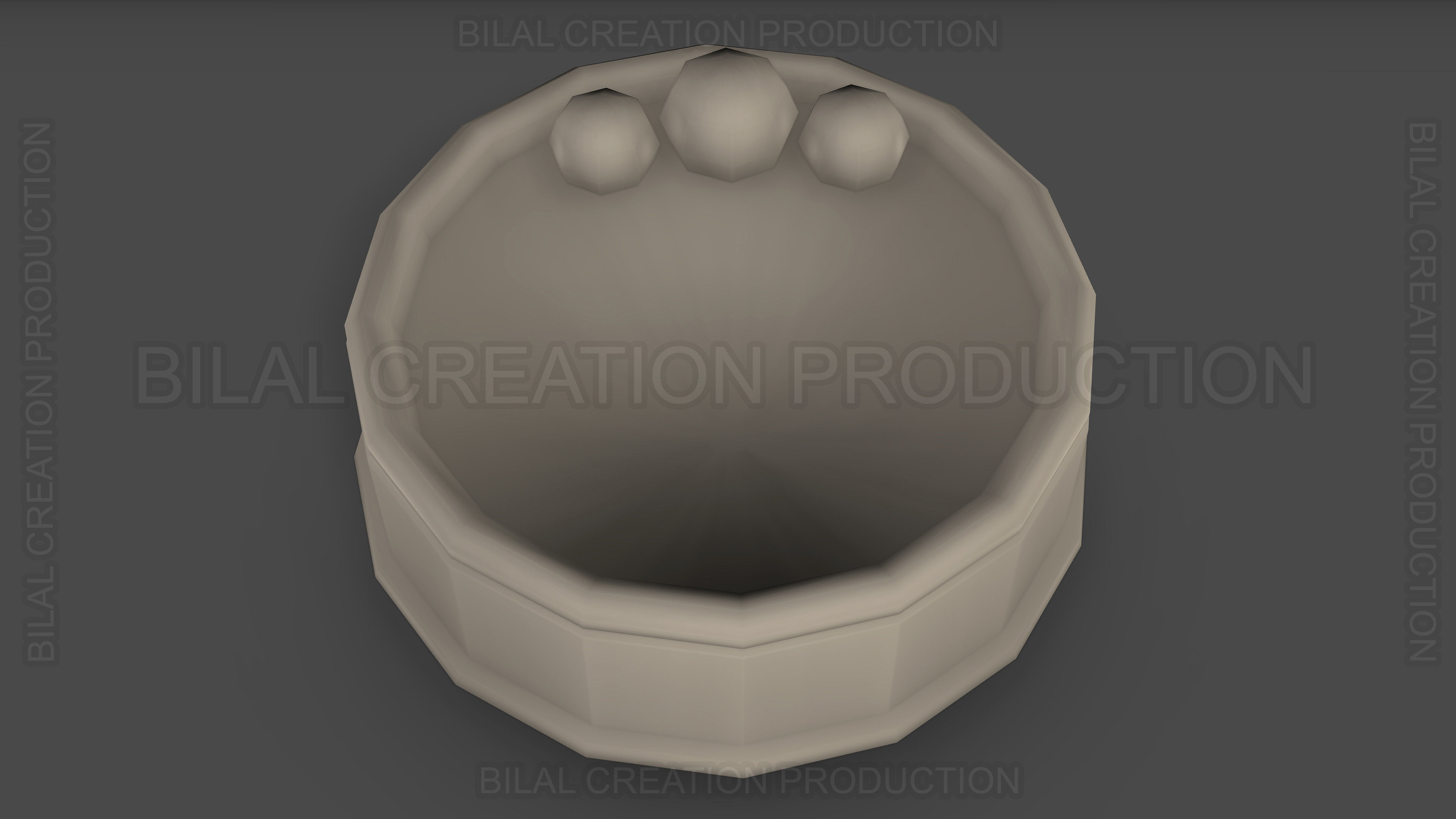 BIRTHDAY CAKE Low-poly 3D model_16