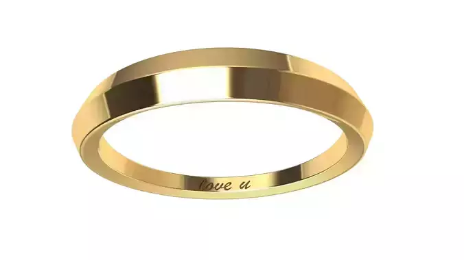 4 sizes love u engraved ring stl verified
