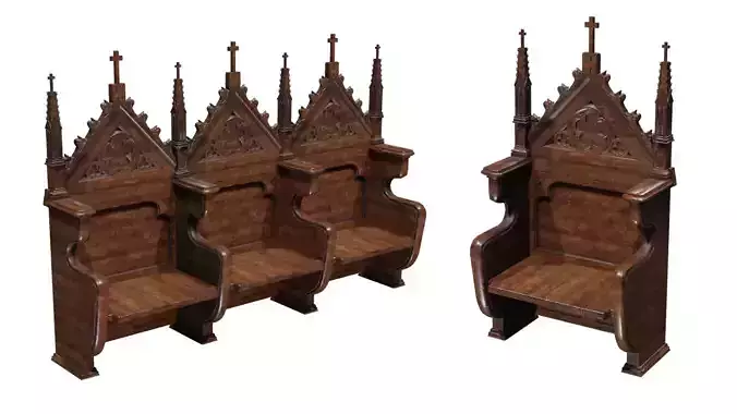 Gothic Church Bench 