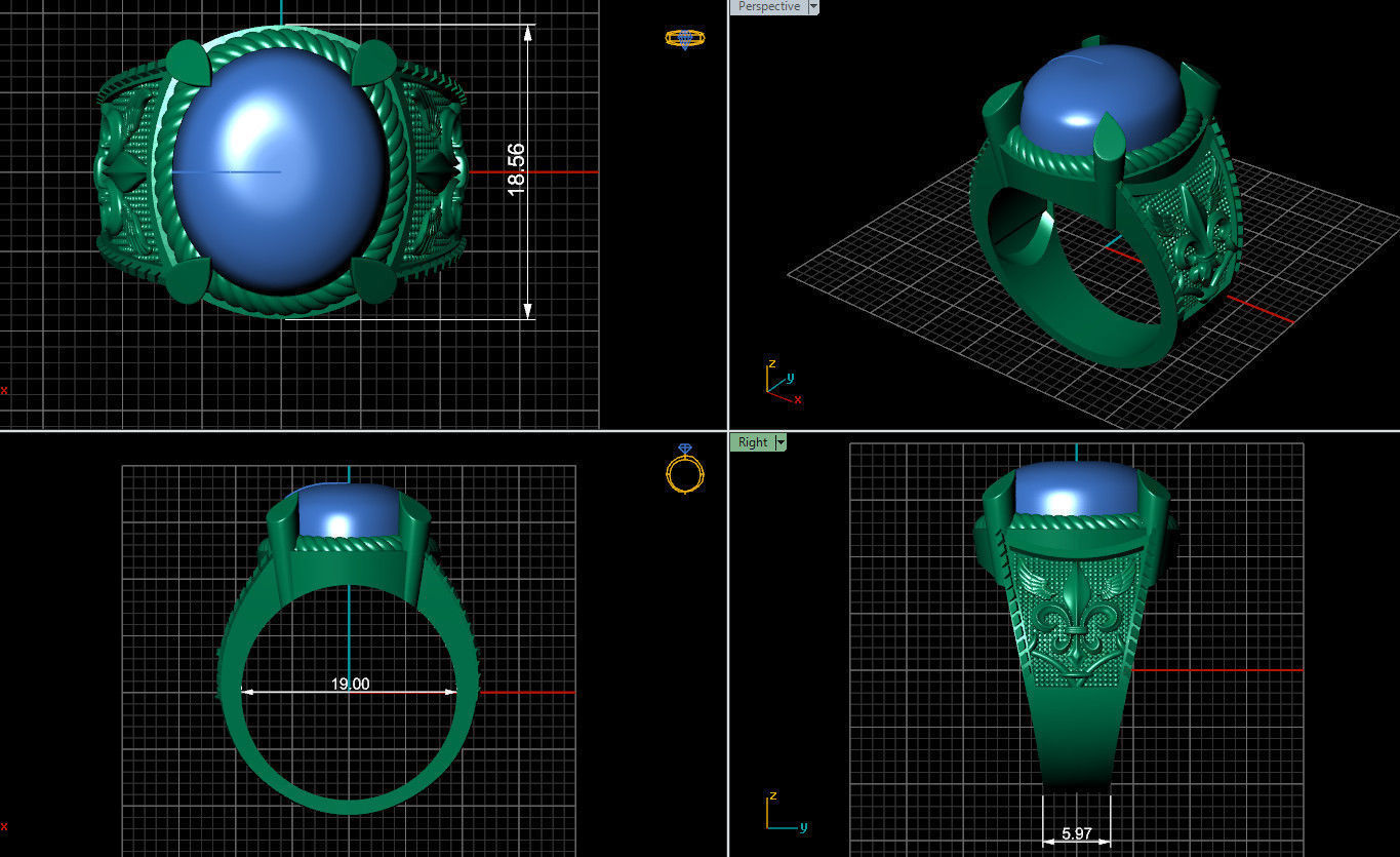 Ring 125  3D print model_8