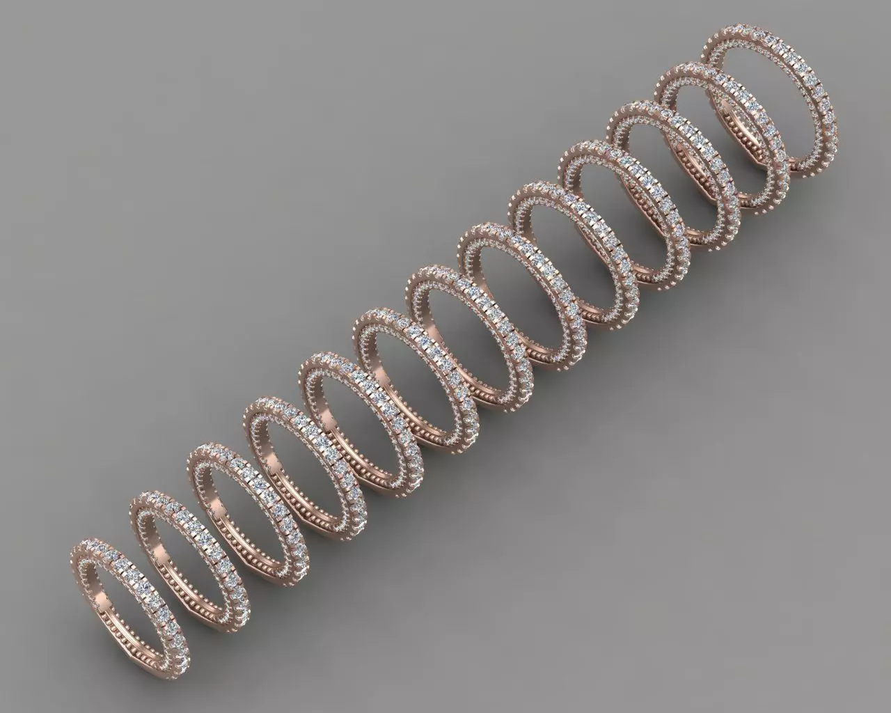 Diamond engagement ring pack 14-MWC 3D print model