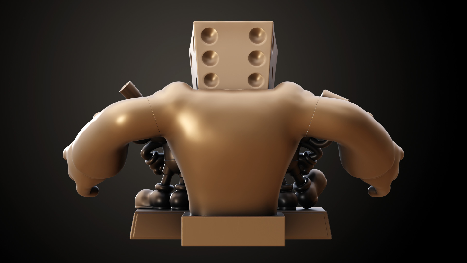 Cuphead Mugman and Dice King 3D print model_9