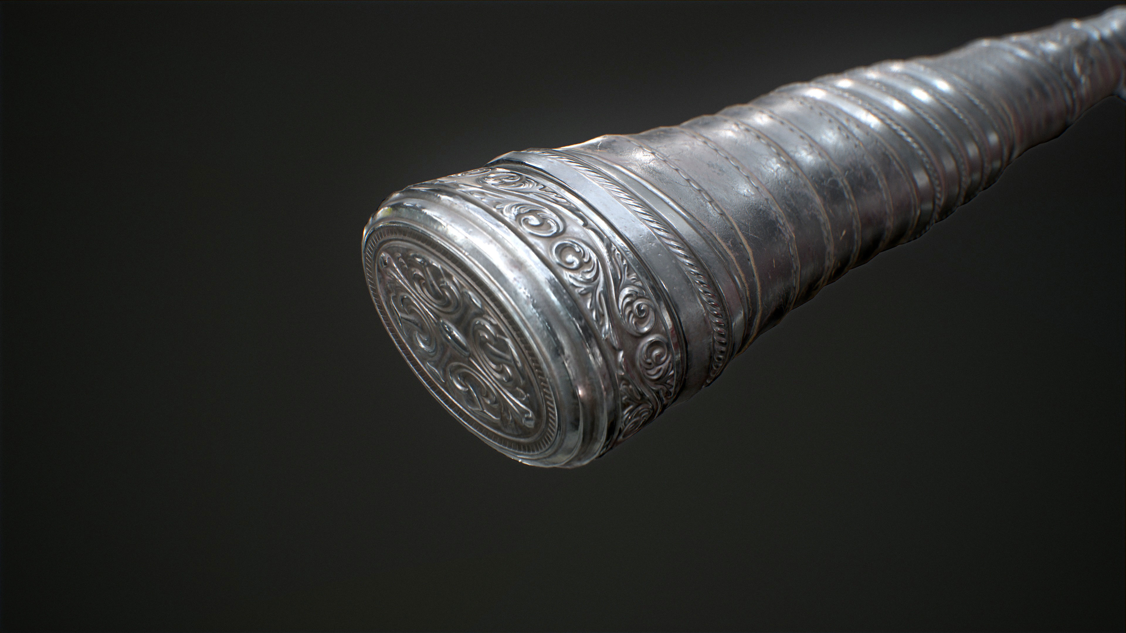 Ornamental sword Low-poly Game-Ready PBR Low-poly 3D model_19