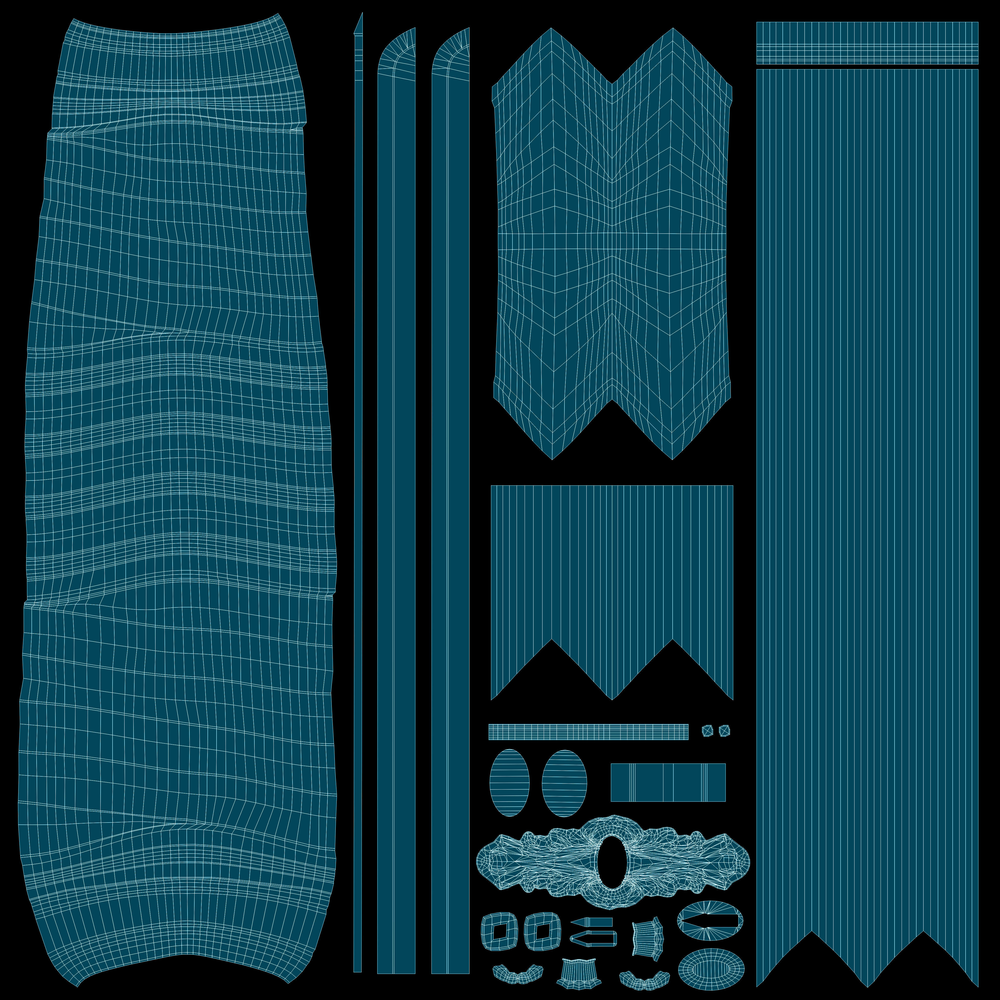 Ornamental sword Low-poly Game-Ready PBR Low-poly 3D model_27