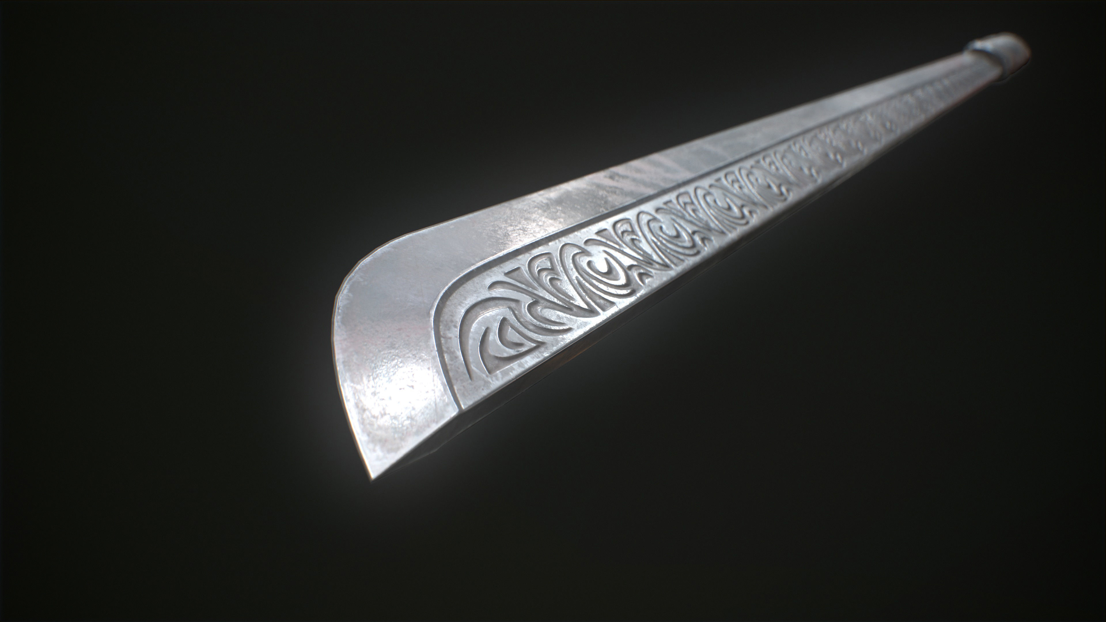 Ornamental sword Low-poly Game-Ready PBR Low-poly 3D model_18
