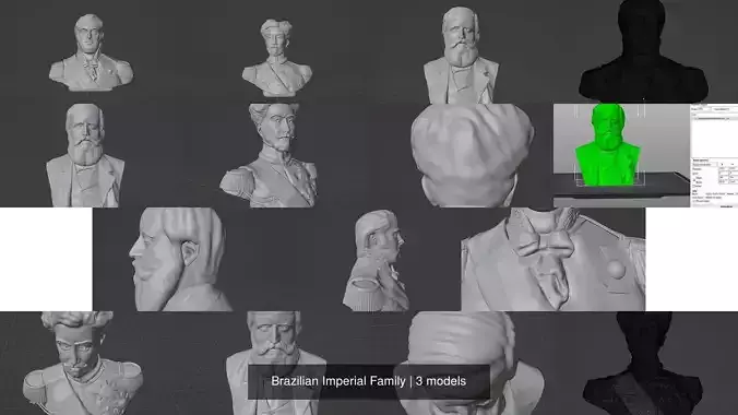 Brazilian Imperial Family 3D Model Collection