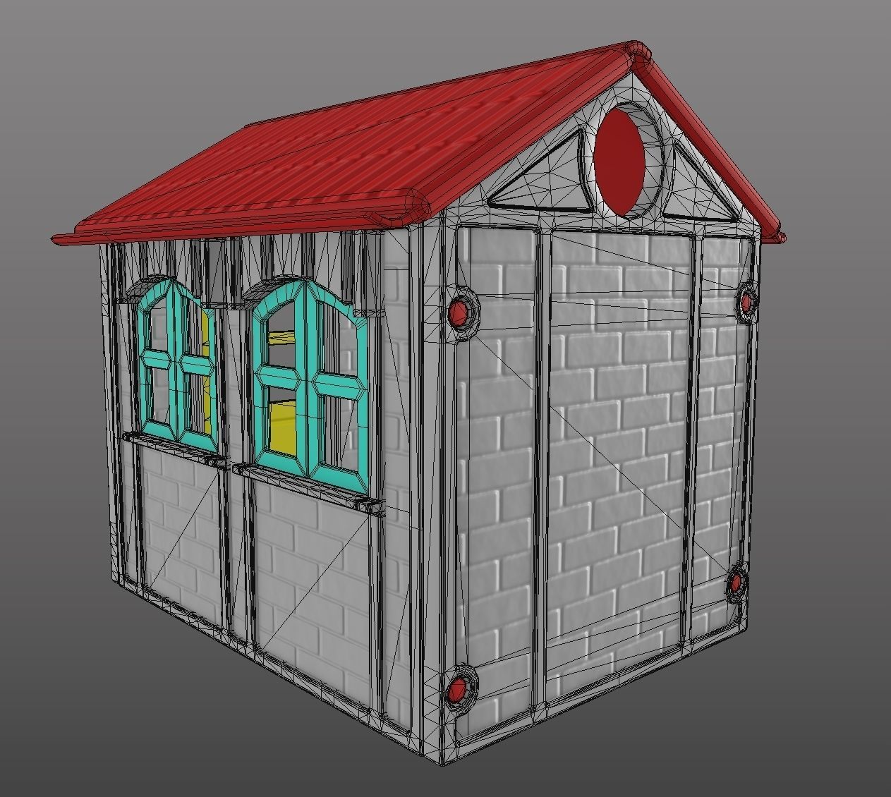 Playhouse 002 Low-poly 3D model_8