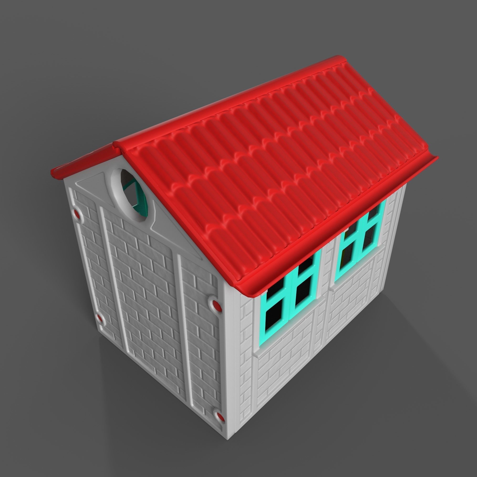 Playhouse 002 Low-poly 3D model_6