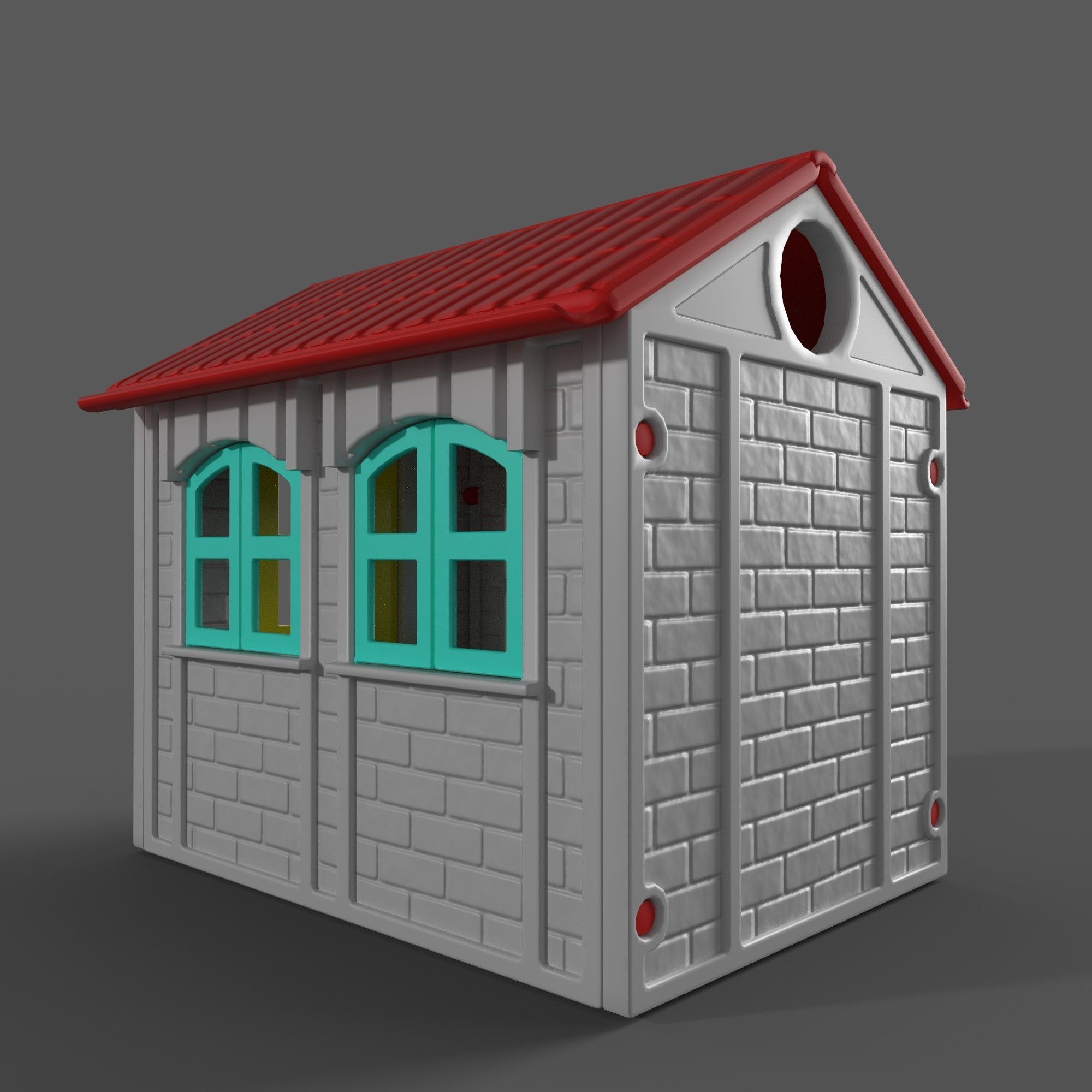 Playhouse 002 Low-poly 3D model_2