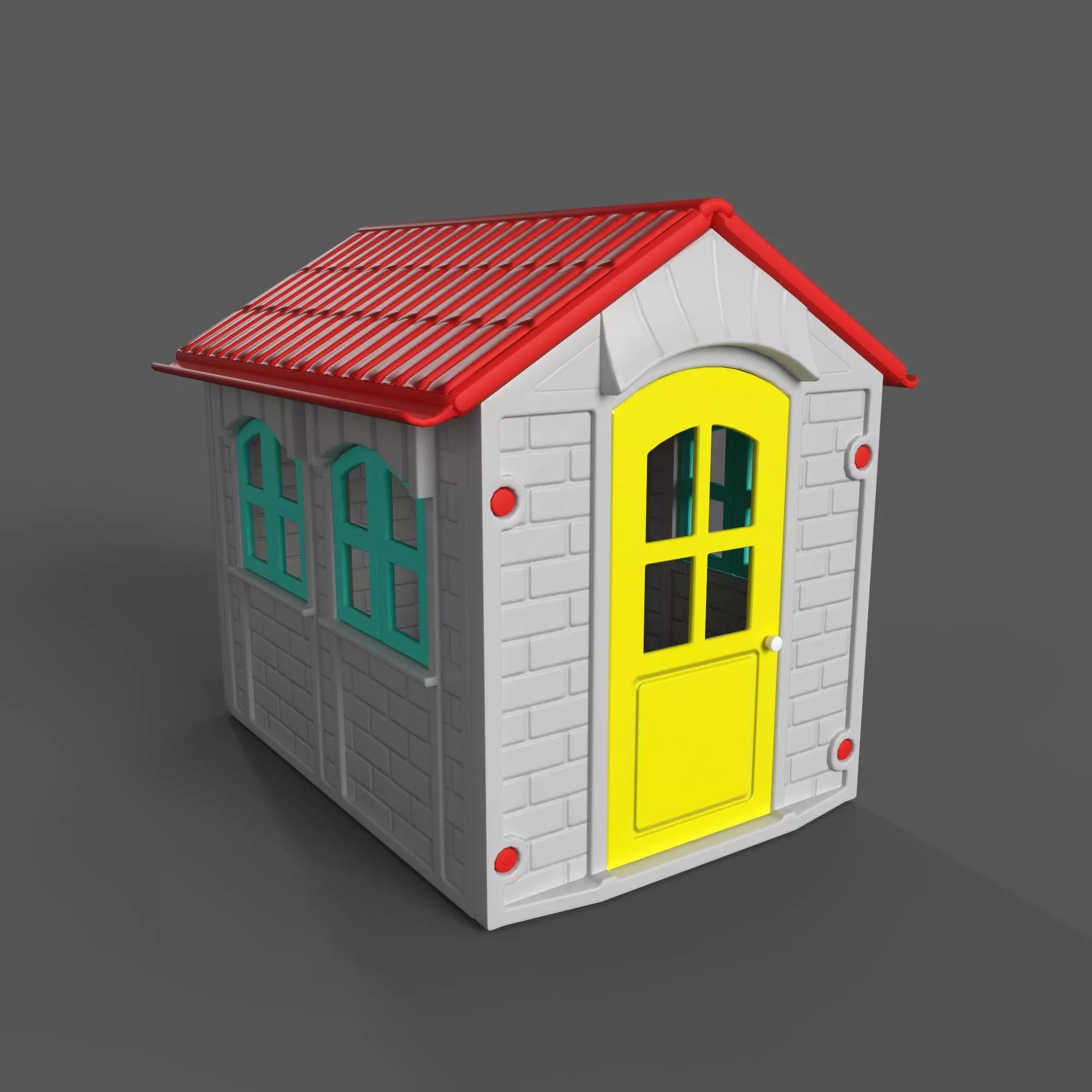 Playhouse 002 Low-poly 3D model_0