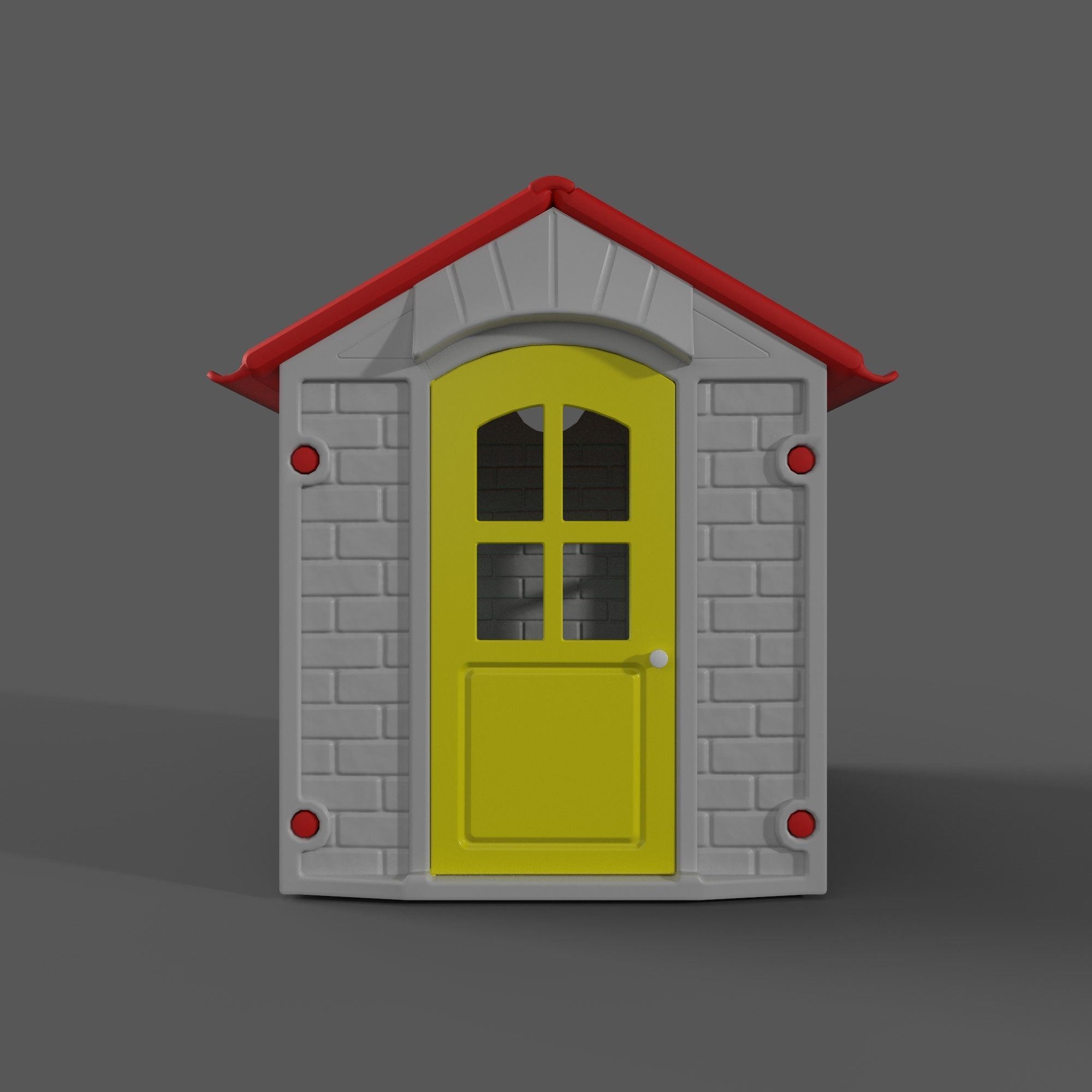 Playhouse 002 Low-poly 3D model_1