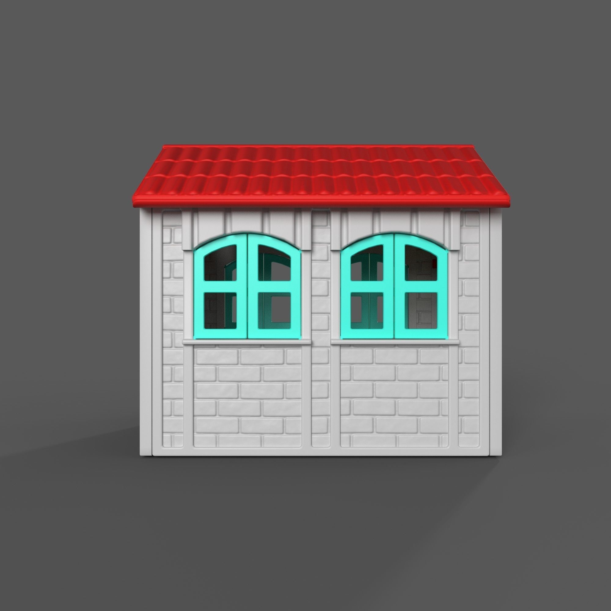 Playhouse 002 Low-poly 3D model_3