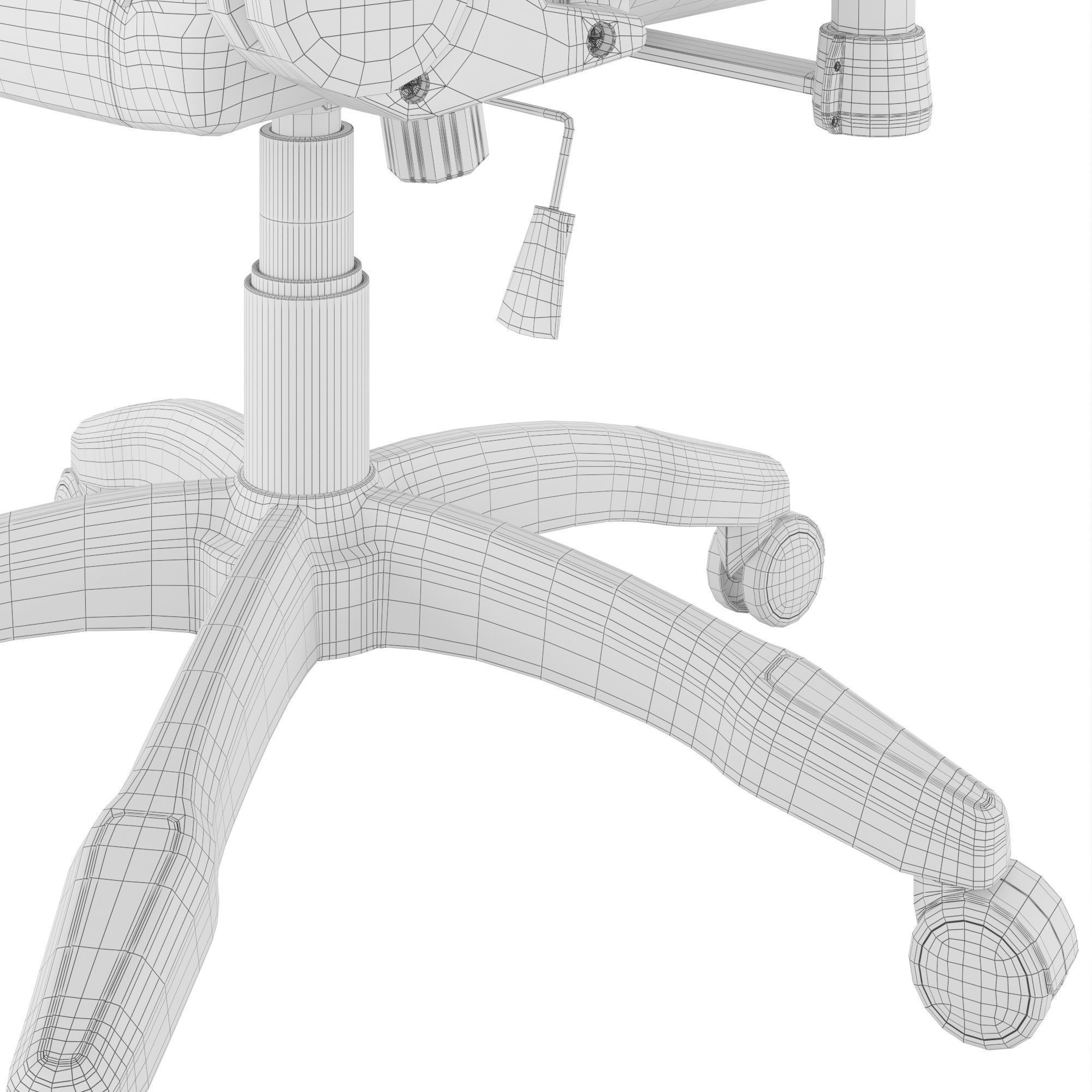 Computer chair Delta 3D model_7