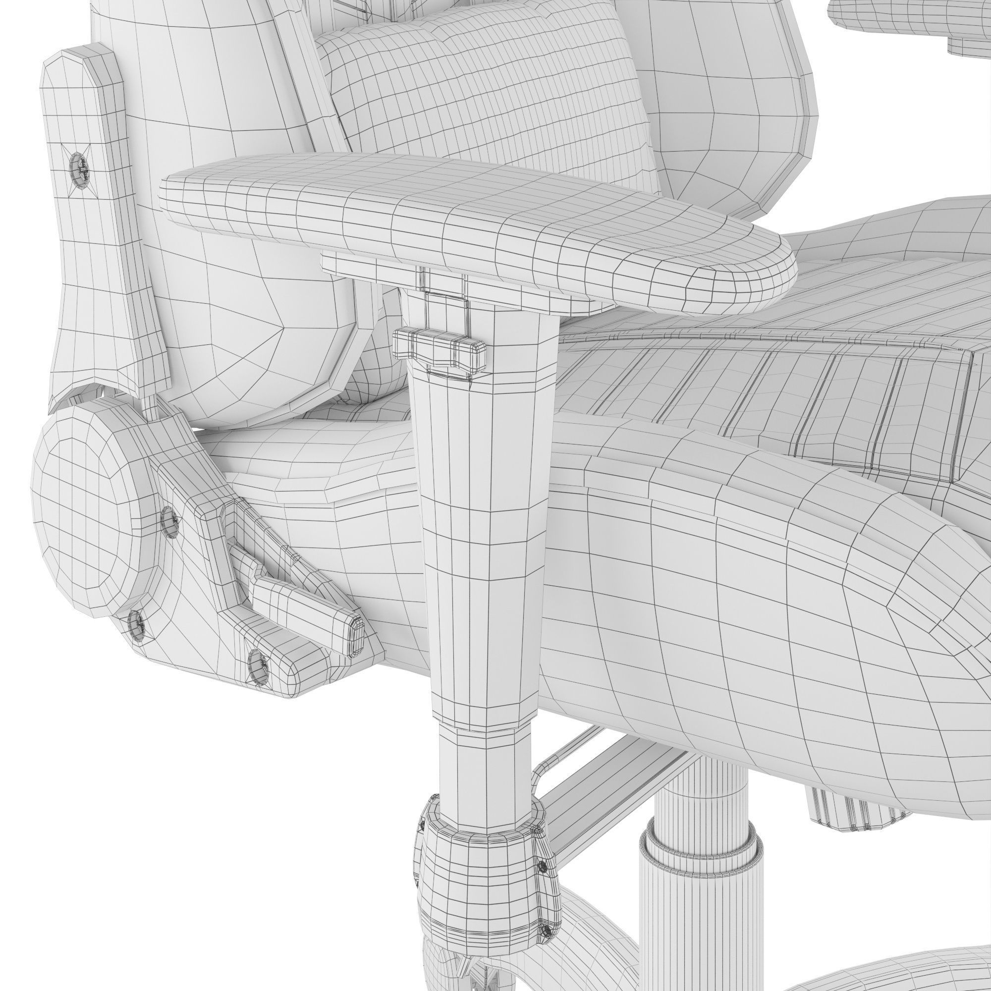 Computer chair Delta 3D model_2