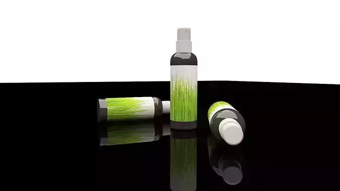 SANITIZER-LOW POLY 3D MODEL - Small Plastic Spray Bottle  Low-poly 3D model