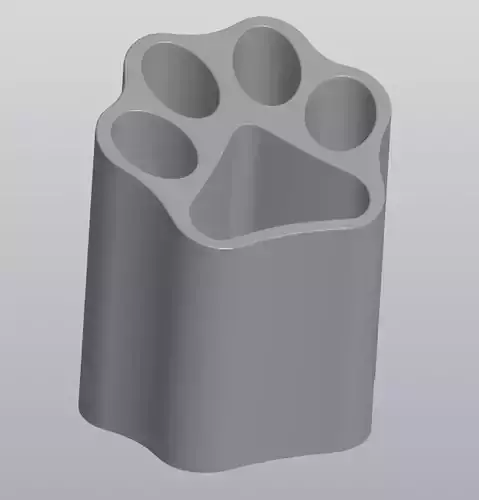 Paw print penholder