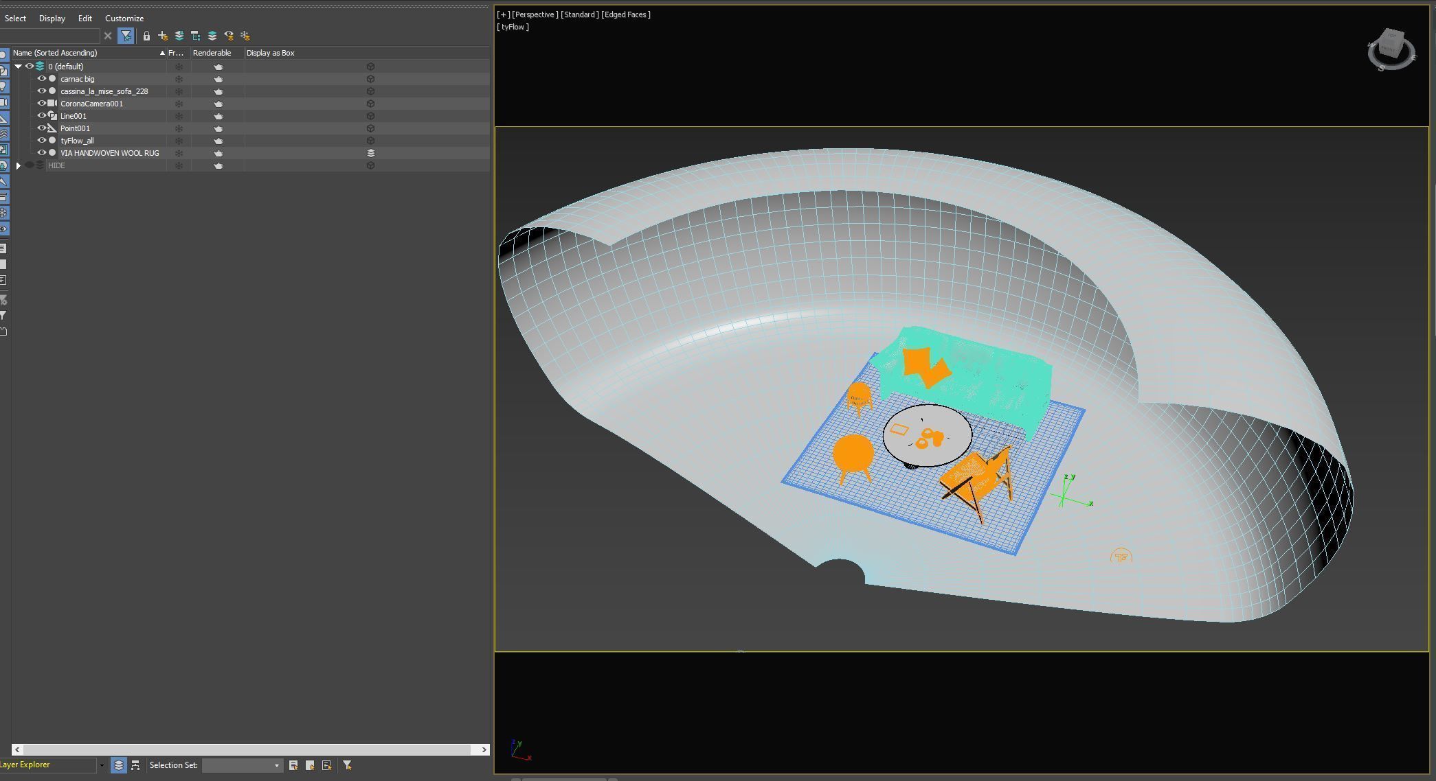 Ty-flow - Reveal objects 3ds Max Corona renderer 3D model_3