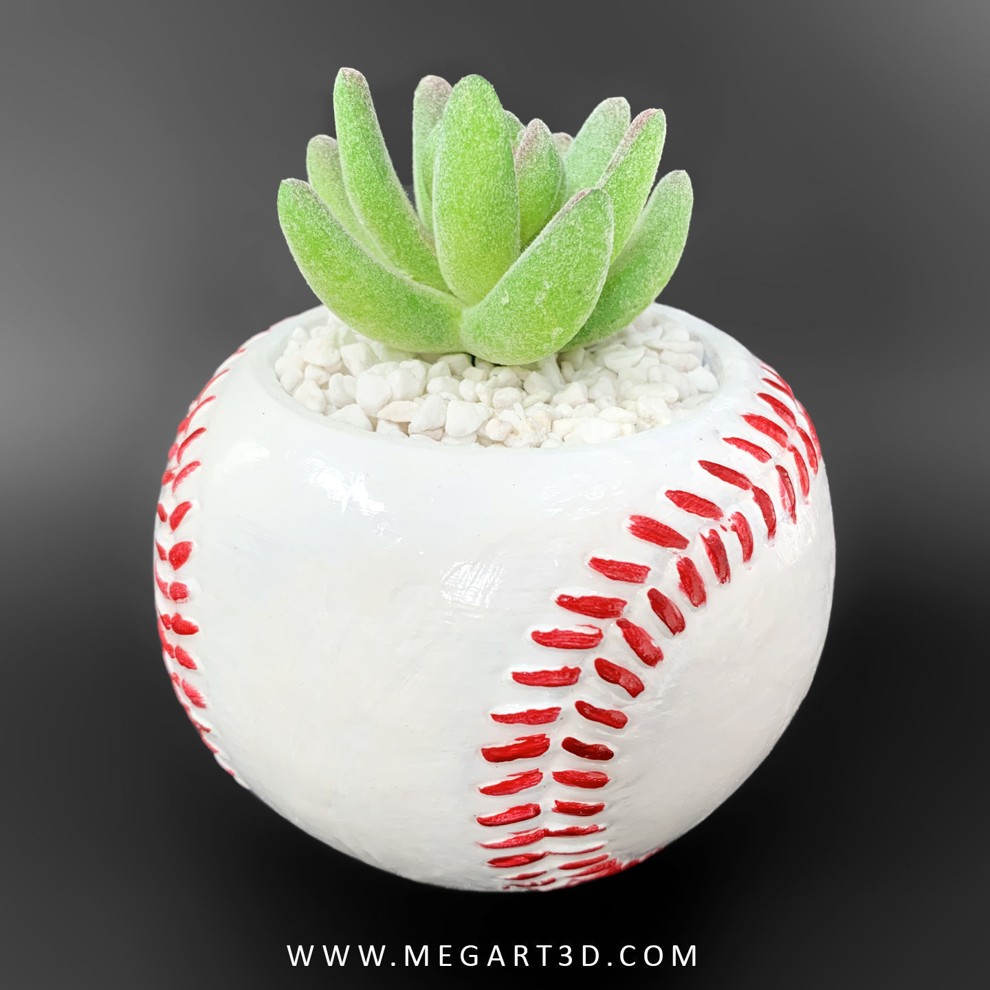 Baseball Planters mold - Include Pot file for print 3D print model_2