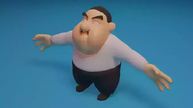 Character BiBou Low-poly 3D model