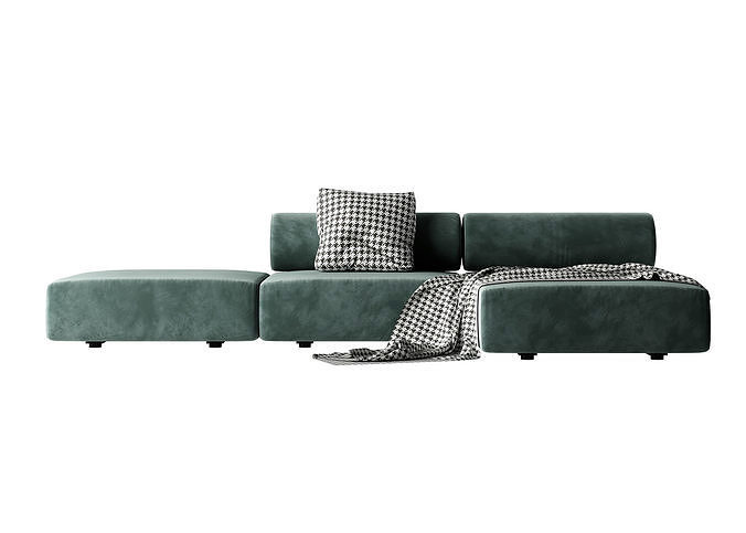 Furniture soft-covered monomer model 01 3D model