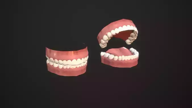 Low Poly Stylized Teeth  Low-poly 3D model
