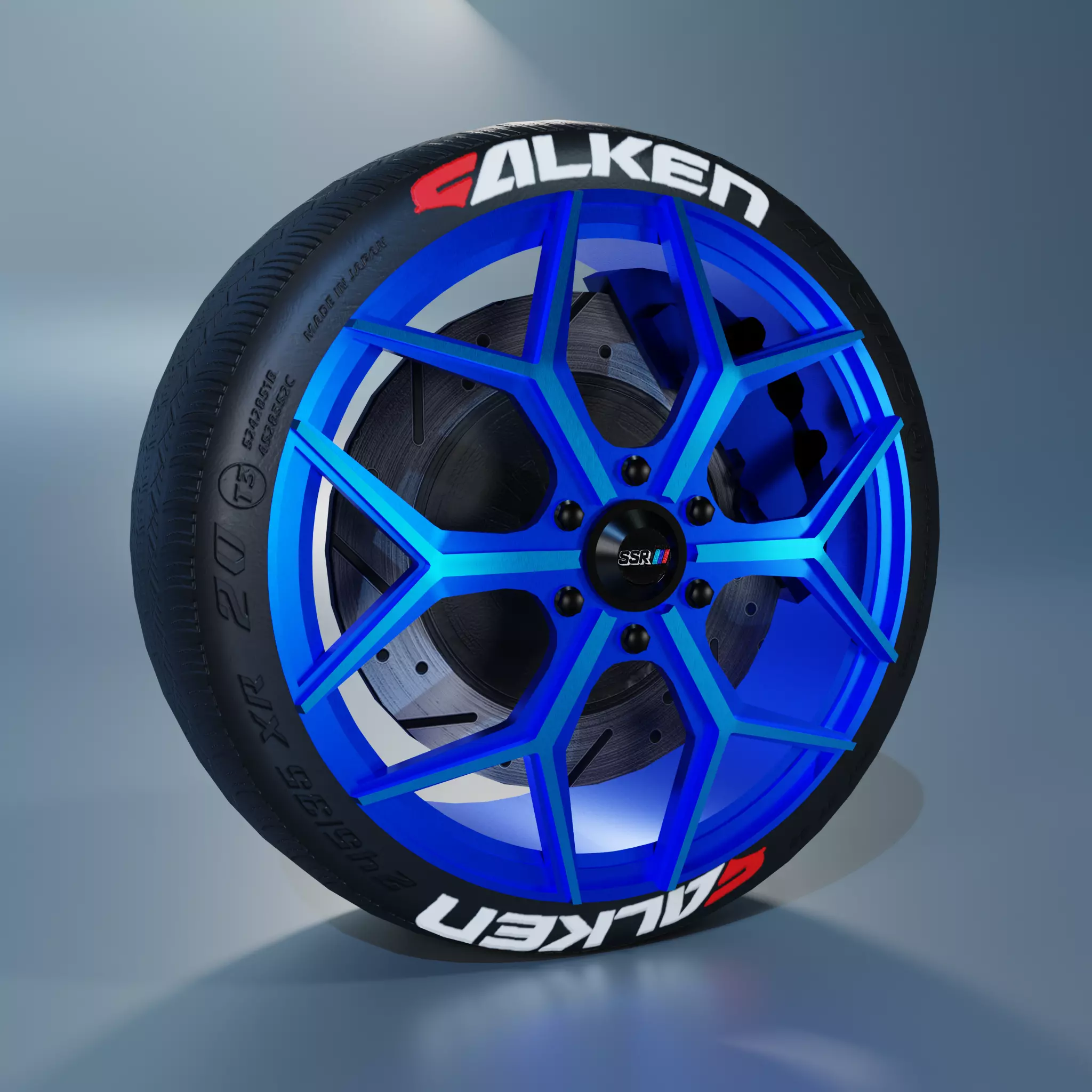 SSR Sport Wheel Low-poly 3D model_0