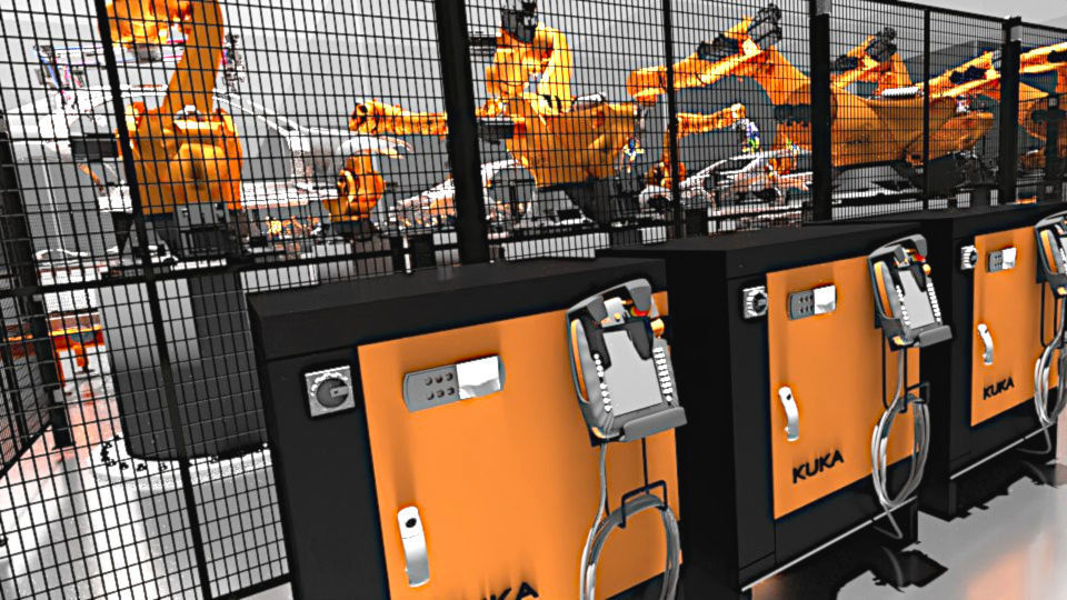 Car Manufacturing Robotic Production line 3D model_3