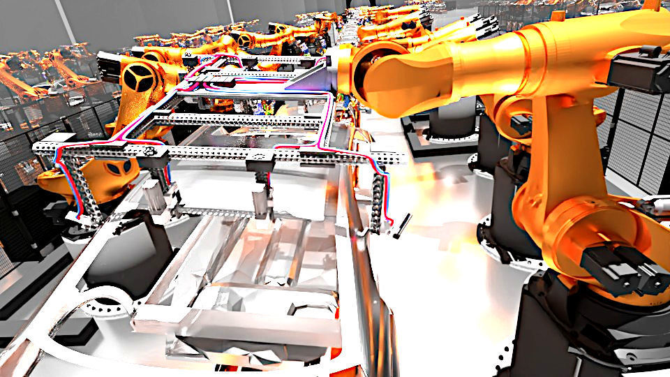 Car Manufacturing Robotic Production line 3D model_4
