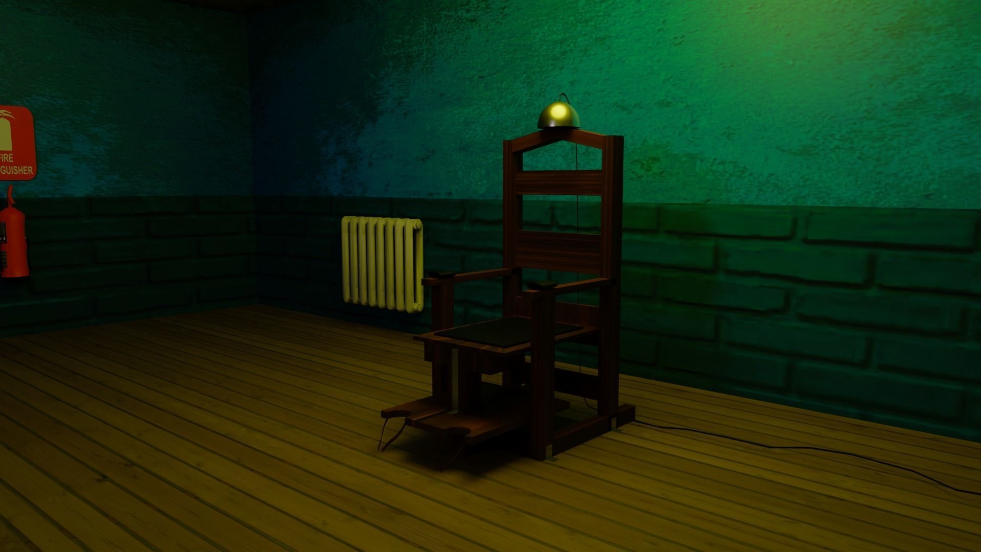 Prison and Prison Interior Low-poly 3D model_12